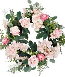 2254 COURONNE DÉCO ROSE
